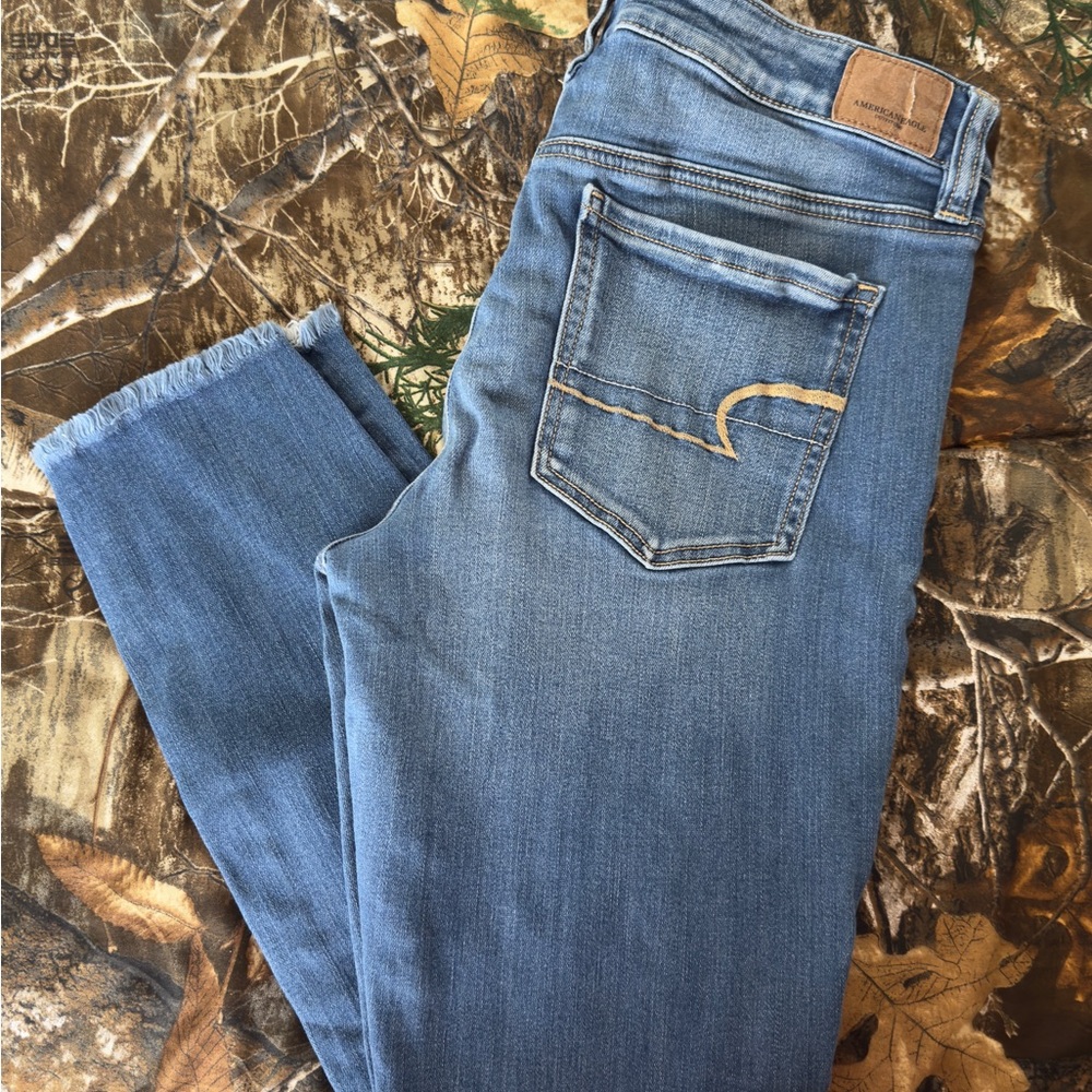 American Eagle Outfitters Blue Jeggings with Tapered Fit